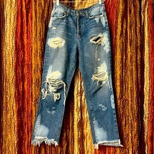 Carmar high rise distressed jeans